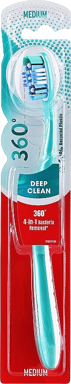 Зубна щітка, бірюзова - Colgate 360 Deep Clean Medium Toothbrush — фото N1