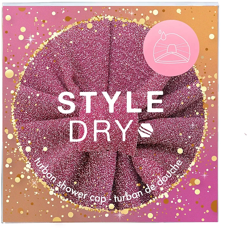 Шапочка для душа, розовая мерцающая - Styledry Shower Cap Shimmer & Shine — фото N2