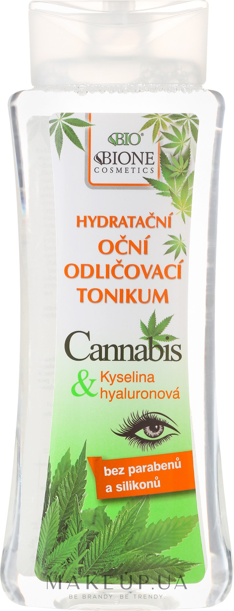 Успокаивающий и восстанавливающий тоник для глаз "Конопля" - Bione Cosmetics Cannabis Eye Tonic — фото 255ml