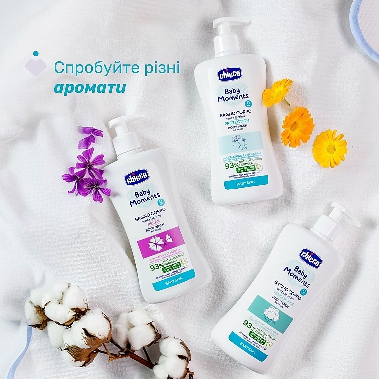 Гель для купання "Без сліз" з екстрактом календули - Chicco Baby Moments Body Wash — фото N4