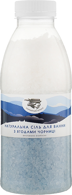 Натуральная соль для ванны "Ягоды черники" - Карпатські Історії — фото N1