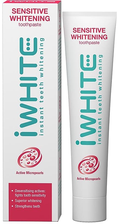 Отбеливающая зубная паста, для чувствительных зубов - iWhite Toothpaste Sensivity And Whitening — фото N1