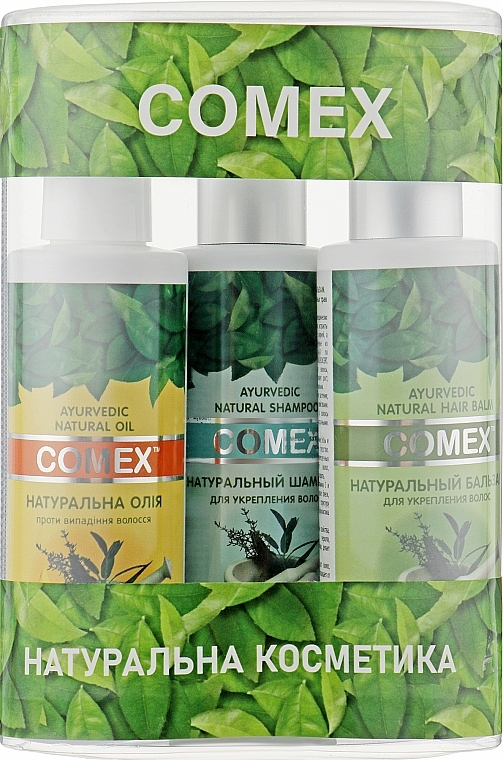 УЦЕНКА Набор "Комплексный уход за волосами" - Comex Ayurvedic Natural (smh/150ml + balm/150ml + oil/150ml) * — фото N3