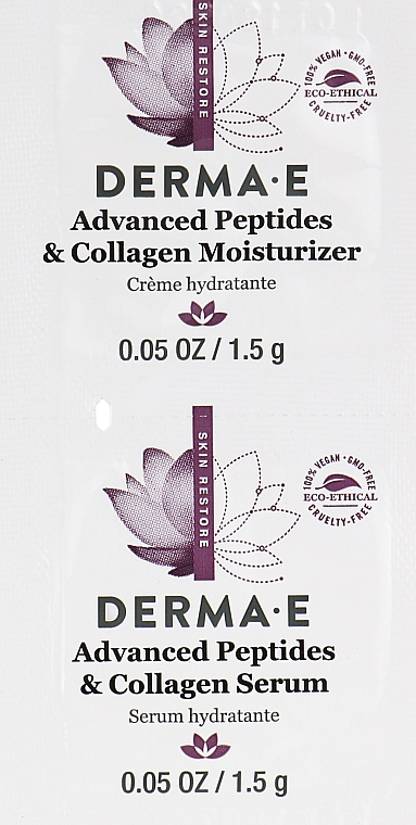 Набір пробників - Derma E Skin Restore Set (cr/1.5g + serum/1.5g)