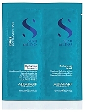 Парфумерія, косметика Підводка для очей - Alfaparf Milano Semi Di Lino Curls (h/cond/10ml + h/mask/10ml)