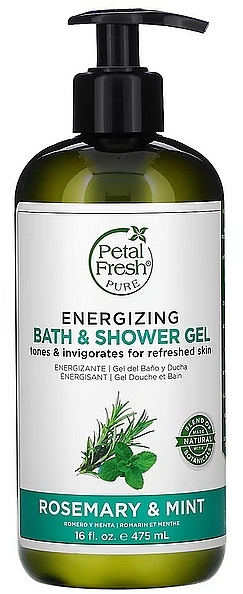 Восстанавливающий гель для душа, розмарин и мята - Petal Fresh Shower Gel — фото N1