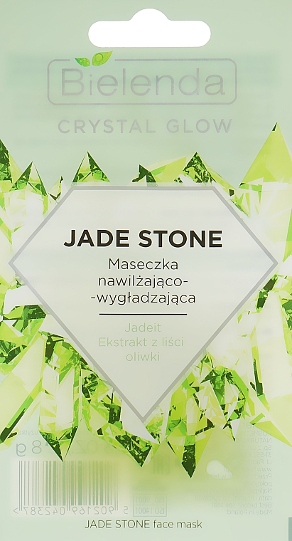 Зволожувальна та розгладжувальна маска для обличчя - Bielenda Crystal Glow Jade Stone Face Mask