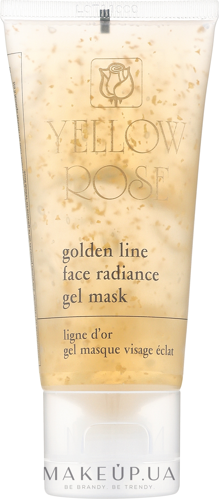 Гелева маска для обличчя, із золотом (туба) - Yellow Rose Golden Line Face Radiance Gel Mask — фото 50ml