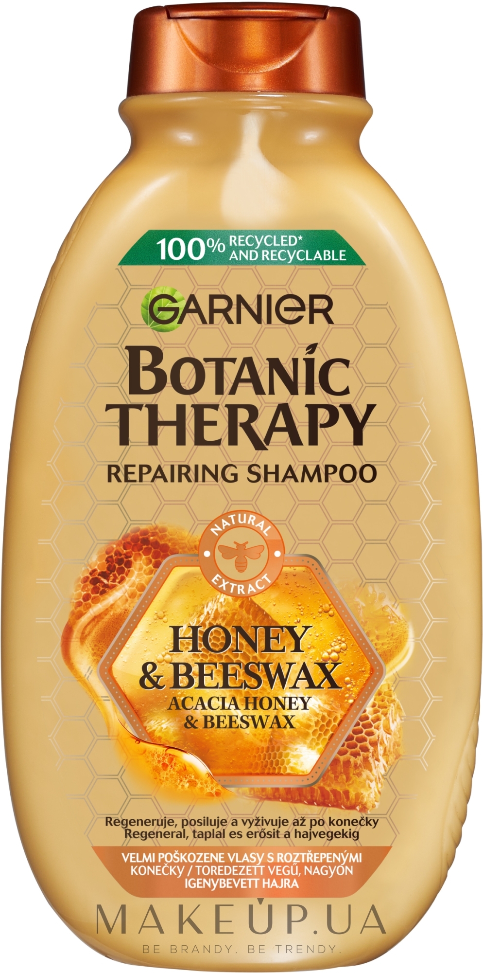Восстанавливающий шампунь "Мед и прополис" для очень поврежденных, секущихся волос - Garnier Botanic Therapy — фото 400ml