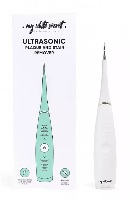 Ультразвуковий прилад для видалення плям і нальоту на зубах - My White Secret Ultrasonic Plaque And Stain Remover — фото N1