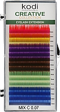 Парфумерія, косметика Накладні вії кольорові Creative Collection C 0.07 (16 рядів: 14 мм) - Kodi Professional