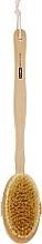 Духи, Парфюмерия, косметика Деревянная щетка с натуральной щетиной для сухого массажа со съемной ручкой, 43 см - Titania