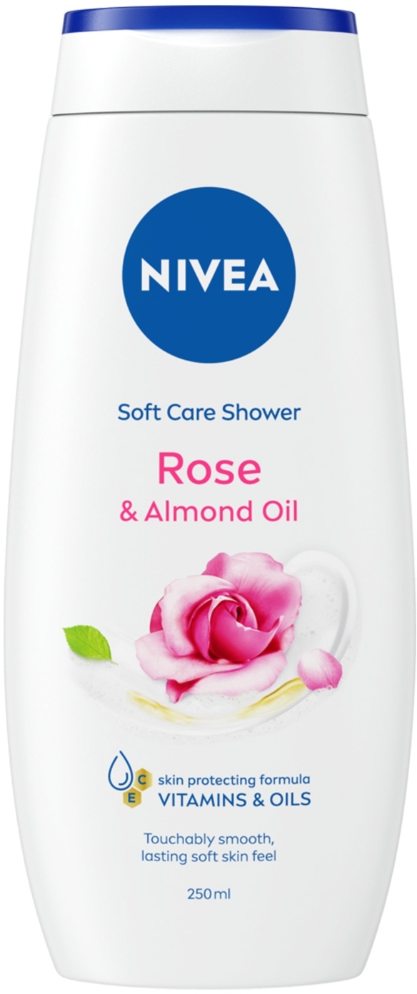 Гель-уход для душа "Роза и миндальное масло" - NIVEA Rose & Almond Oil Care Shower — фото 250ml