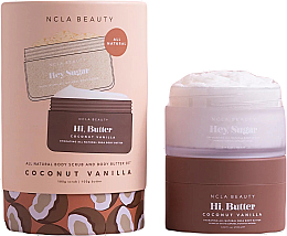 Парфумерія, косметика Набір - NCLA Beauty Coconut Vanilla Body Care Set (b/butter/100g + b/scrub/100g)