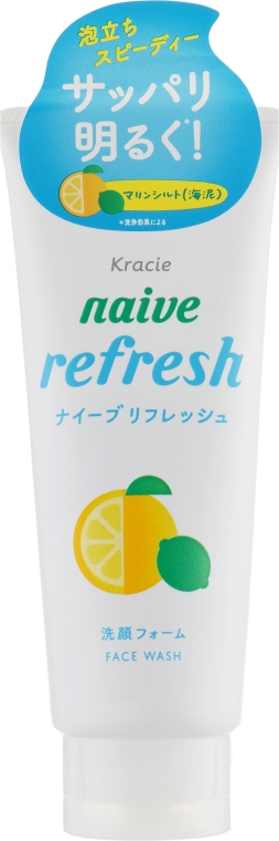 Очищающая пенка для лица с морским илом - Kracie Naive Refresh