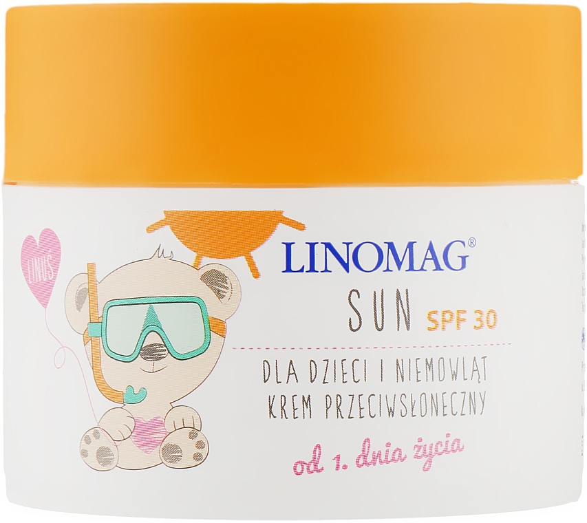 Сонцезахисний крем для дітей - Linomag Sun Cream SPF 30 — фото N1