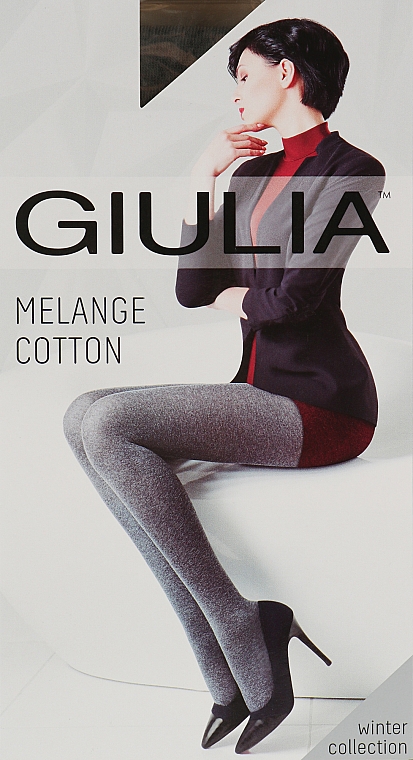 Колготки "Melange Cotton" 200 Den, grey melange - Giulia