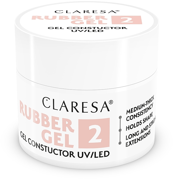 Гель для наращивания ногтей, 12 г - Claresa Rubber Gel — фото N1