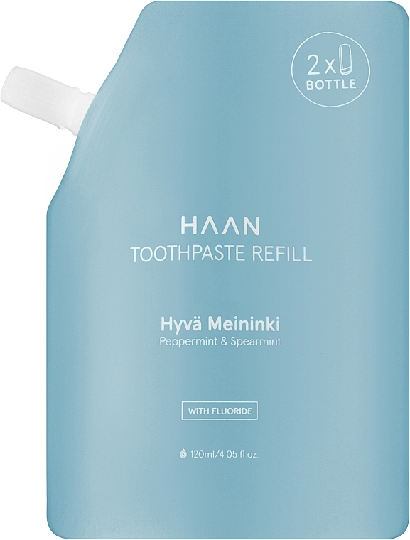 Зубна паста - HAAN Hyva Meininki Peppermint & Spearmint Toothpaste Refill (змінний блок) — фото N1