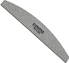 Пилочка для нігтів 180/240, півмісяць, сіра, 10 шт. - Sunone Nail File Zebra — фото N1