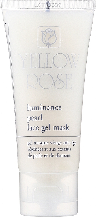 Гелевая маска для лица с жемчугом, алмазной пудрой (туба) - Yellow Rose Luminance Pearl Face Gel Mask — фото N1