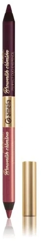 Двусторонний карандаш для глаз - Amelia Cosmetics Perfect Eyepencil Duo — фото Brownish Crimson