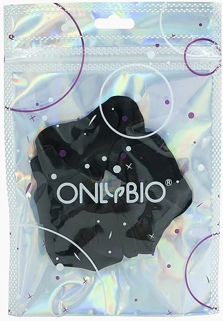 Шелковая резинка для волос, черная - Only Bio Hair In Balance Hairband — фото N1