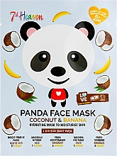 Парфумерія, косметика Тканинна маска для обличчя "Панда" з екстрактом банана і кокоса - 7th Heaven Face Food Panda Face Mask Coconut & Banana
