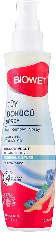 Спрей для депиляции в душе для нормальной кожи - Lady Biowet Hair Removal Spray