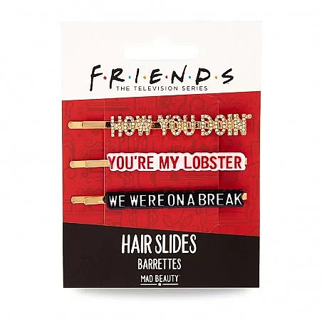 Набір затискачів для волосся, 3 шт. - Mad Beauty Friends Central Perk — фото N1