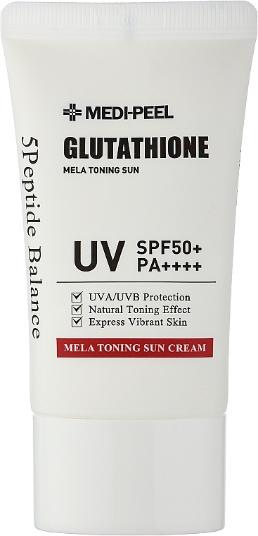 Відбілювальний сонцезахисний крем для обличчя - Medi-Peel Bio-Intense Glutathione Mela Toning Sun Cream SPF50+ PA+++