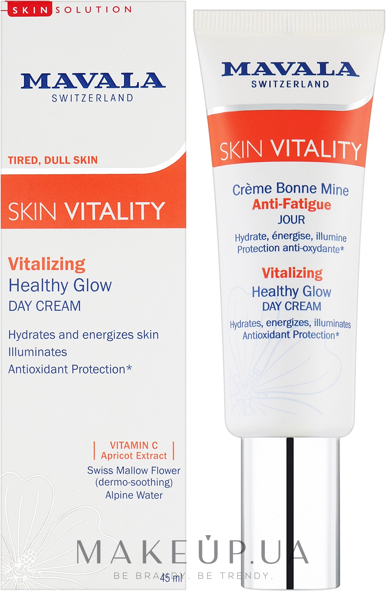 Стимулювальний денний крем для сяяння шкіри - Mavala Vitality Vitalizing Healthy Glow Cream — фото 45ml