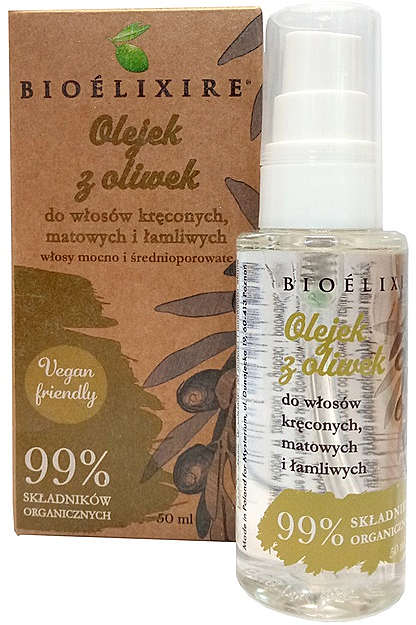 Олія оливкова для в'юнкого, тьмяного й ламкого волосся - Bioelixire — фото N1