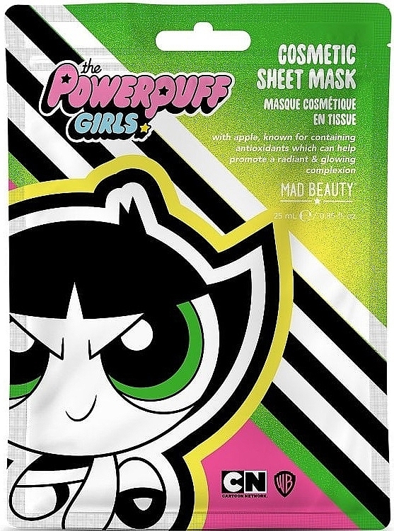 Маска для лица - Mad Beauty Powerpuff Girls Cosmetic Sheet Mask Buttercup — фото N1