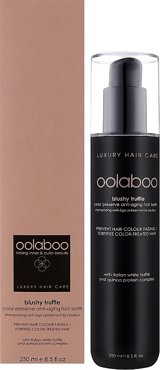 Захисна і живильна ванночка для фарбованого волосся - Oolaboo Blushy Truffle Colour Preserve Anti-Aging Hair Bath — фото N2