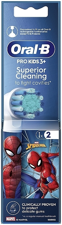 Змінна насадка для дитячої зубної щітки "Spiderman", 2 шт. - Oral-B Pro Kids 3+ — фото N2