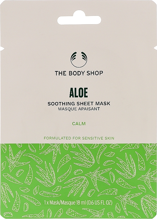 Заспокійлива маска для обличчя "Алое" - The Body Shop Aloe Soothing Sheet Mask — фото N1