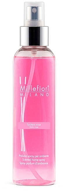 Ароматичний спрей для дому "Троянда та лічі" - Millefiori Milano Natural Lychee Rose Home Spray — фото N1