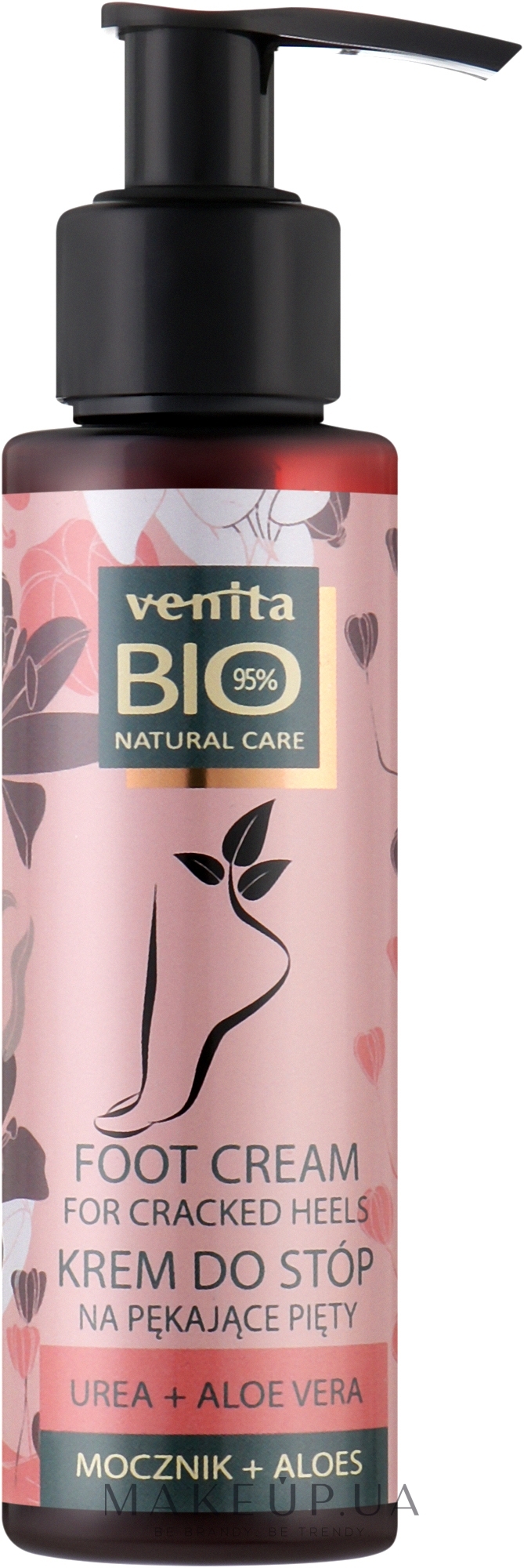 Крем від тріщин на п'ятах, із сечовиною та алое вера - Venita Bio Natural Care Foot Cream — фото 100g
