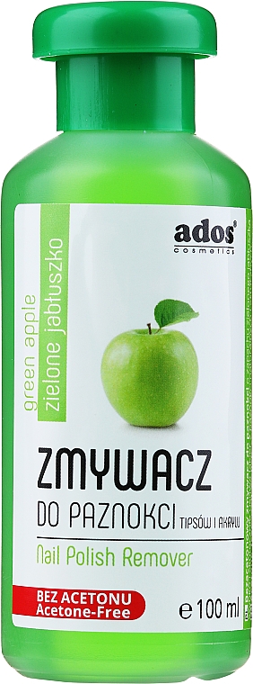 Жидкость для снятия лака "Зеленое яблоко" - Ados Nail Polish Remover — фото N3