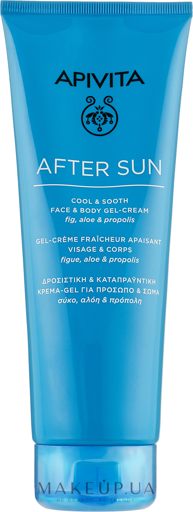 Гель-крем для обличчя й тіла після сонця - Apivita After Sun Cool & Smooth Face & Body Gel-Cream — фото 200ml