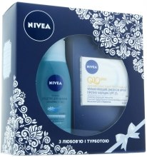 Парфумерія, косметика УЦІНКА Набір "Q10 plus Антивіковий" - Nivea Visage (f/cr/50ml + remover/125ml) *