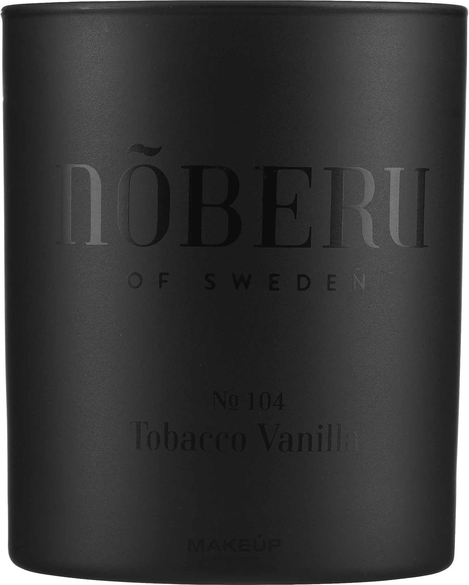 Noberu Of Sweden №104 Tobacco-Vanilla - Парфумована свічка в склянці — фото 210g