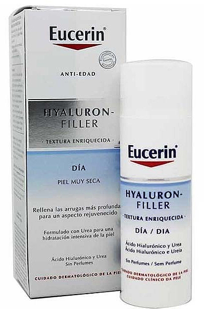 Насичений денний крем для обличчя - Eucerin Hyaluron-Filler Rich Day Cream — фото N1