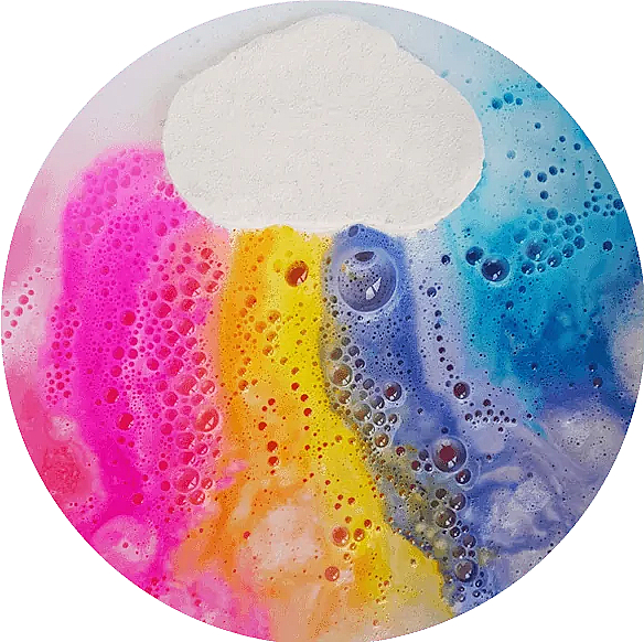 Бомбочка для ванны - Bomb Cosmetics Raining Rainbows Watercolours — фото N2