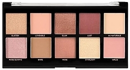 Палетка теней для век - Profusion Cosmetics Bare Rose 10 Shades Eyeshadow Palette — фото N2