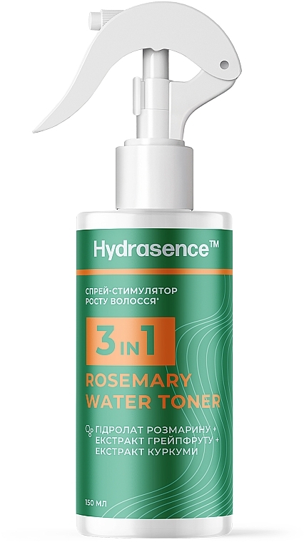 Розмариновый спрей-стимулятор роста волос 3в1 - Hydrasence Rosemary Water Toner 3In1