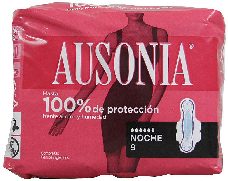 Ночные прокладки с крылышками, 9 шт - Ausonia Night Ultra Towels — фото N2