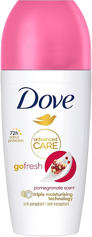 Кульковий антиперспірант - Dove Advanced Care Go Fresh Pomegranate Antiperspirant Deodorant Roll-On