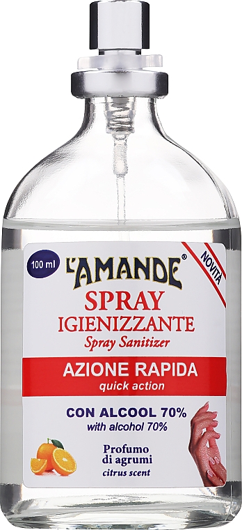 Дезинфицирующий спрей с ароматом цитрусовых - L'Amande Spray Sanitizer Citrus Scent — фото N1
